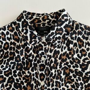J.Crew Leopard Print Button-Up Shirt